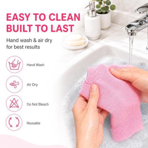 Moisturizing Socks Women, Heel Socks for Dry Cracked Feet, 100% Cotton Gel Socks for Overnight Hydration – Deep Moisturizing Foot Socks with Rose, Jojoba & Olive Oils, Pink, 2 Pairs