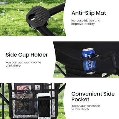 HIGH POINT SPORTS 2 Pack Portable Camping Chair for Adults Support 250 lbs