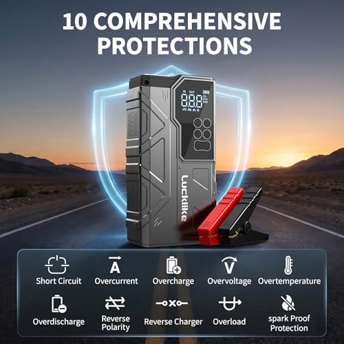 7000A Car Battery Booster Jump Starter with Air Compressor 12V Booster Pack