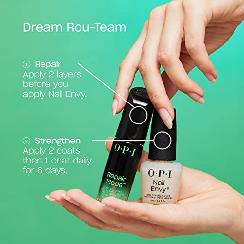 OPI Nail Envy Strengthener Big Apple Red | Opaque Bright Red Crème Strengthening Nail Polish Treatment | Strengthen Weak & Thin Nails