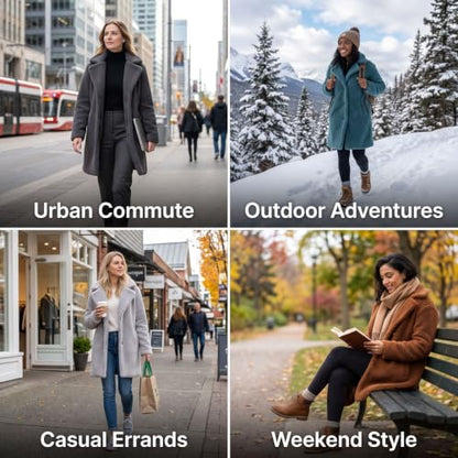 Womens Winter Coats Fall Coats for Women Fuzzy Fleece Jacket Button Down Long Sleeve Coat Casual Office Work Winter Clothes With Pocket Army Green S