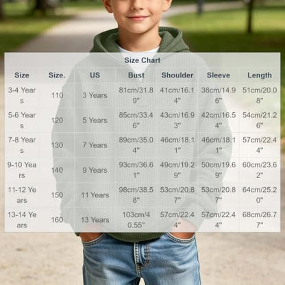 Gym Clothes Men Boys Waffle Knit Quarter Zip Hoodie Kids Back to School Hooded Pullover Tops Fashion Fall Winter Casual Sweatshirt 9 Years H01 Army Green