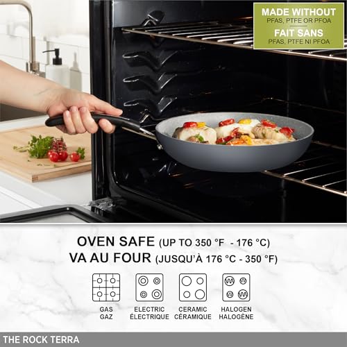 Starfrit The Rock Terra 10-Piece Ceramic Cookware Set, PFAS-Free