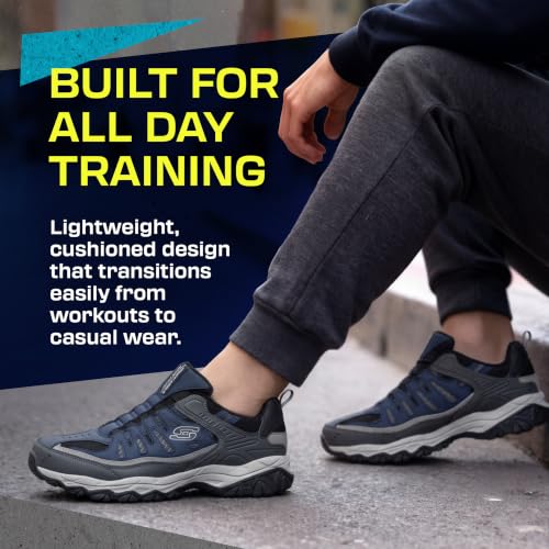 Skechers Men's After Burn M.Fit- Wonted Shoe, Navy/Grey, 10 M US