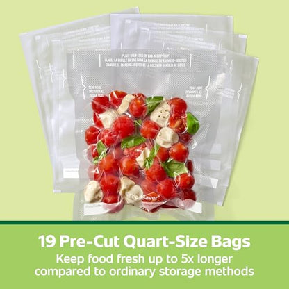 FoodSaver Quart Vacuum Sealer Bags, 946 mL, 19 Count