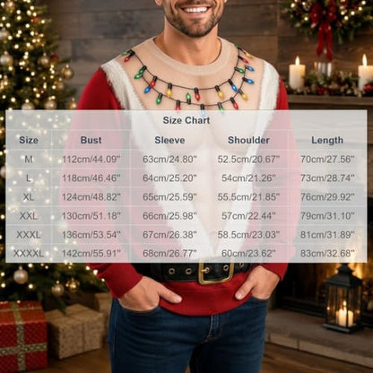 Christmas Ugly Sweaters for Men Funny Xmas Pullover Sweatshirts