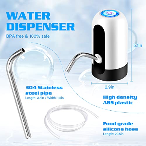 GetKen Water Dispenser & Water Table Pump for 5 Gallon Bottle, Rechargeable