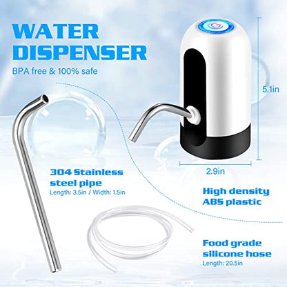 GetKen Water Dispenser & Water Table Pump for 5 Gallon Bottle, Rechargeable