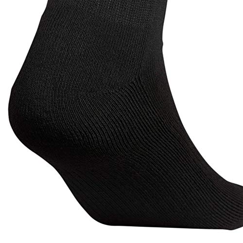 adidas Men's Athletic Cushioned 6-Pack Crew Socks, Black, Large