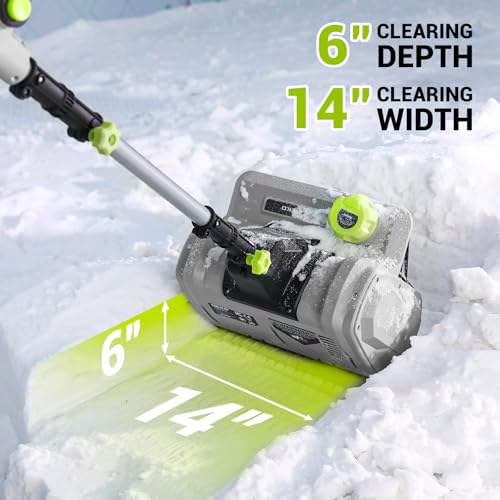 14-Inch Electric Snow Blower, 1500w High-Power Snow Blower, 3500rpm Speed, 20-Foot Snow Throwing Distance, with Adjustable Directional Chute and 12a Brushed Motor, Suitable for Yards, Driveways