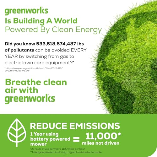 Greenworks 60V 21" Cordless Lawn Mower – 5.0Ah Battery & Rapid Chargerr(75+ Tool Compatibility, 60Min Runtime)