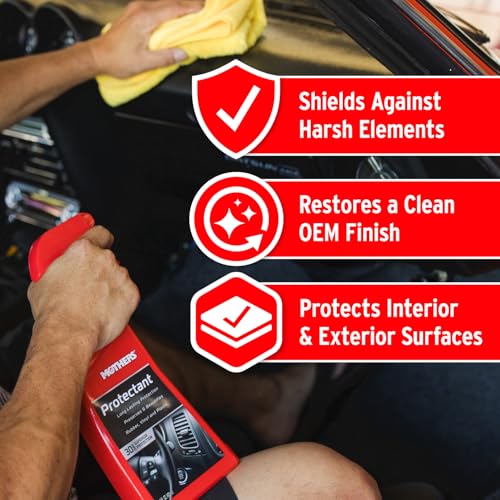 Mothers 05316 Protectant - 16 oz. | Long-Lasting UV Protection for Rubber, Vinyl & Plastic, Shields Dash, Trim, Bumpers & Tires from Fading, Cracking & Drying