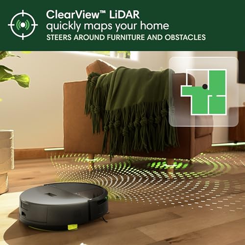iRobot Roomba 205 DustCompactor Combo Robot Vac & Mop - Compacts Dirt Inside, No Emptying for 60 Days, Space Saving, No Dock, No Bags, Intense Power-Lifting Suction, LiDAR Navigation, Multi-Surface