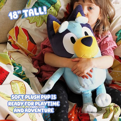 Bluey 18" Stuffed Animal - Playtime & Naptime Companion | Jumbo Size, Soft Deluxe Materials - Huggable Cuddles Best Friend 13010