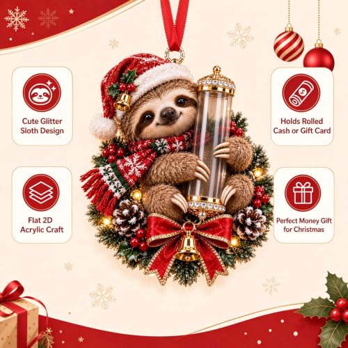 Generic Christmas Cash Gift Ornaments Animal Money Holder，11 | Animal Design, Cash Holder, Tree Ornament, Holiday Decor