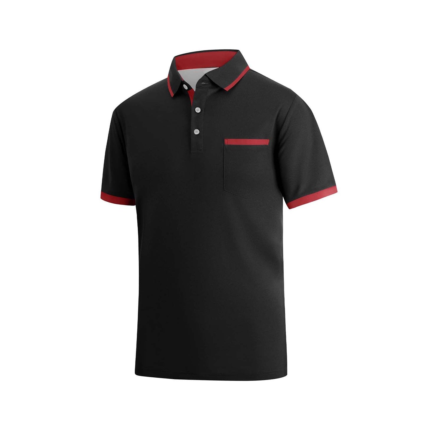 Polo Shirts for Men Lightweight Short Sleeve Lapel Button Down Shirt Summer Casual Loose Fit Basic Tops 2026 Fashion Golf Polo Shirts for Men H03 Black 3X-Large