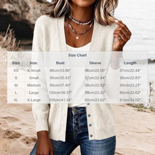 Cardigan Sweaters for Women V Neck Long Sleeve Knit Cardigans Shrug