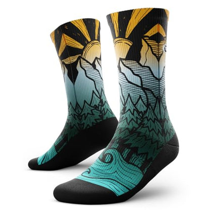 Outway Bliss Crew Socks, Moisture-Wicking with Arch Support, Size M/L