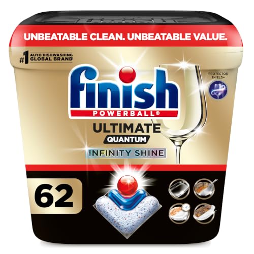 Finish Quantum Ultimate Infinity Shine Dishwasher Detergent Pods, 62 Tabs
