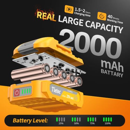 Mini tronçonneuse sans fil TIETOC 6 pouces avec grandes batteries, tronçonneuse électrique 880 W avec système de lubrification, petite tronçonneuse à batterie pour la coupe du bois/des arbres pour hommes, papa, mari, gadget