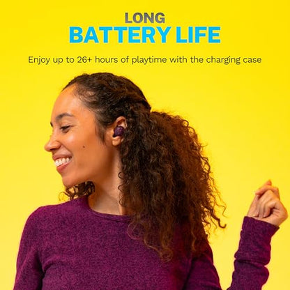 JLab Go Air Pop+ Wireless Bluetooth Headphones - 35h, Violet