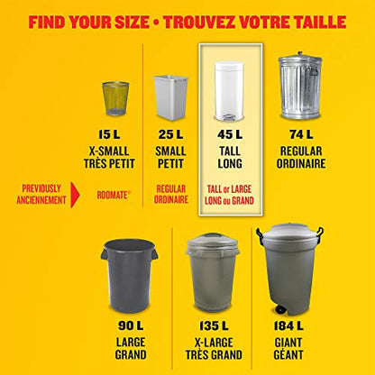 Glad Blue Recycling Bags - Tall 45 Litres - ForceFlex, Drawstring, 26 Trash Bags, Made in Canada of Global Components