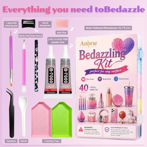 Bedazzling kit 38000Pcs Resin Jelly 40 Non-Repeating Colors 3mm Gems