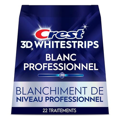 Crest 3D Whitestrips Professional White At-Home Teeth Whitening Kit, 22 Treatments, 20 Levels Whiter