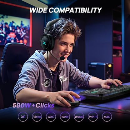 TECKNET Wired Gaming Mouse, 12,800 DPI with Optical Sensor, 8 Programmable Buttons, 13 RGB Backlit Modes, Ergonomic Design, Custom Software Gaming Mice for Laptop,PC