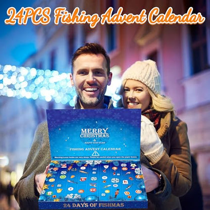 PLUSINNO 24 Days Fishing Advent Calendar 2026, Fishing Lures Gift for Men