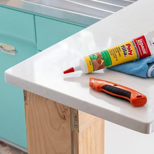 LePage Polyfilla Trim and Baseboard Wood & Wall Filler, 162 ml Tube 1 Pack | Fast-setting Acrylic Trim & Baseboard Filler. Sandable And Paintable In 30 Mins. Water Cleanup