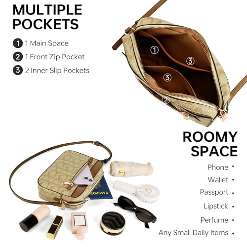 GOINSOUND Camera Purses Crossbody Shoulder Purse Designer Shoulder Handbags | 1 Front Zipper Pocket,2 Interior Slip Pockets,Multiple Pockets,Adjustable Shoulder Strap