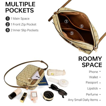 GOINSOUND Camera Purses Crossbody Shoulder Purse Designer Shoulder Handbags | 1 Front Zipper Pocket,2 Interior Slip Pockets,Multiple Pockets,Adjustable Shoulder Strap