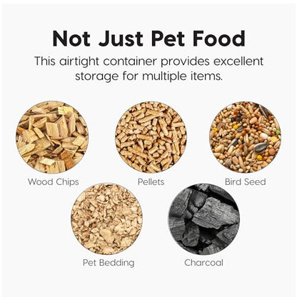 IRIS USA Dog Food Storage Container, Up to 22 lbs, Almond, Made in USA
