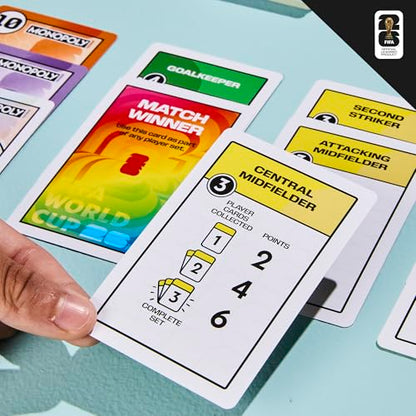 Monopoly Deal FIFA World Cup 2026 Edition Game | Officially Licensed FIFA World Cup Soccer Card Game for Kids | Ages 8+ | 2 to 5 Players | 15 Mins. (English & French Version)