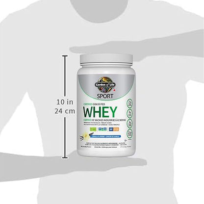 Garden of Life Sport Certified Grass Fed Whey, Vanilla, 640g