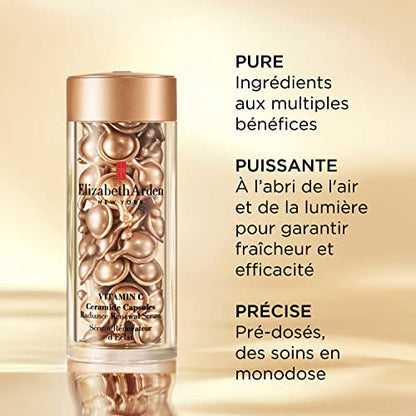 Elizabeth Arden Vitamin C Ceramide Capsules Radiance Renewal Serum, Citrus and Musky, 90 Count