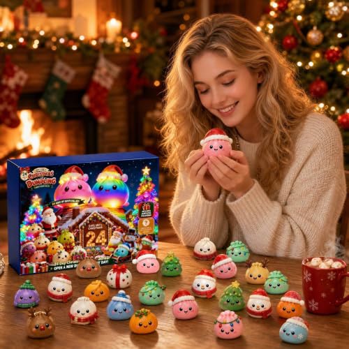 Christmas Advent Calendar 2026 Squishies, 24 Days Countdown Gift，01 | Christmas Advent Calendar with 24 Cute Mini Squishies for Christmas Countdown Calendar 2026 Xmas Holiday Gifts