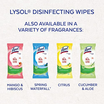 Lysol Disinfecting Wipes Flatpack, Citrus, Biodegradable Wipes, Kills 99.9% of Viruses & Bacteria, Bulk Pack of 4, 336 count (4 x 84 count)