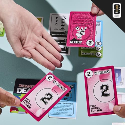 Monopoly Deal FIFA World Cup 2026 Edition Game | Officially Licensed FIFA World Cup Soccer Card Game for Kids | Ages 8+ | 2 to 5 Players | 15 Mins. (English & French Version)