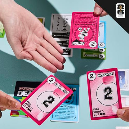 Monopoly Deal FIFA World Cup 2026 Edition Game | Officially Licensed FIFA World Cup Soccer Card Game for Kids | Ages 8+ | 2 to 5 Players | 15 Mins. (English & French Version)