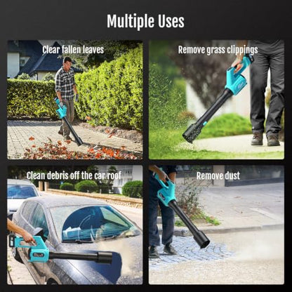 YARDCARE 2026 NEW Electric Cordless Leaf Blower with 4.0AH Battery and Charger, 460CFM/120 MPH Leaf Blower, 5-Speed + Turbo Mode, Battery Powered Blowers for Lawn Care, Patio Cleaning