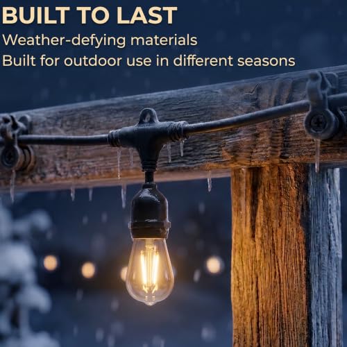 Outdoor String Lights Clips, Christmas Light Clips Bulk with Screw, 65 Pack