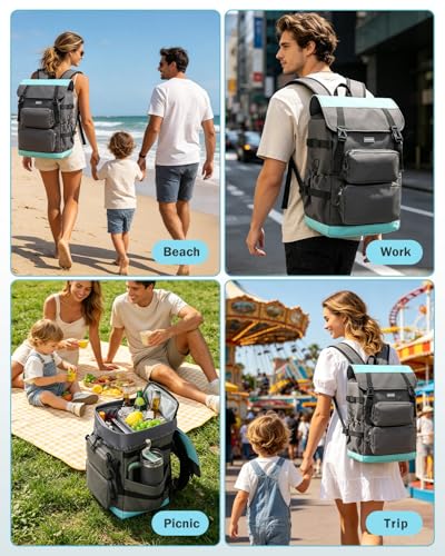 Odoland 2-in-1 Cooler Backpack with Removable Insulated Cooler Bag
