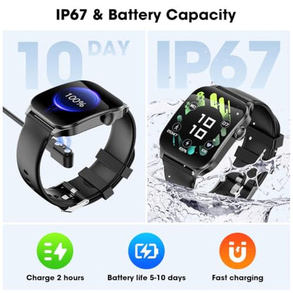 Curve Smart Watch for Men Women, 1.91" Smartwatches with 120+ Sport Modes, Fitness Tracker with Bluetooth Call, Waterproof Activity Tracker Smartwatch for iOS Android Phones