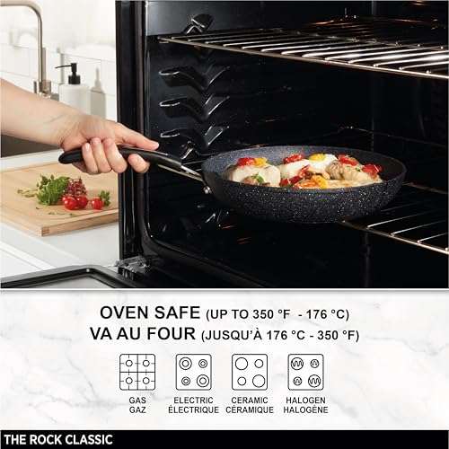 Starfrit The Rock Classic 28cm (11") Fry Pan, Non-Stick, Black