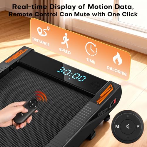 Walking Pad Treadmill with Speaker, 4-in-1 6.2MPH Treadmill for Home with App Compatible, 10% Incline, LED Display, 2.75HP Brushless Motor, 350 LB Weight Capacity, 12 HIIT Programs