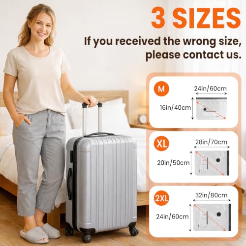 Vacuum Bags For Travel With Cordless Electric Pump, 12 Pack Storage Bags