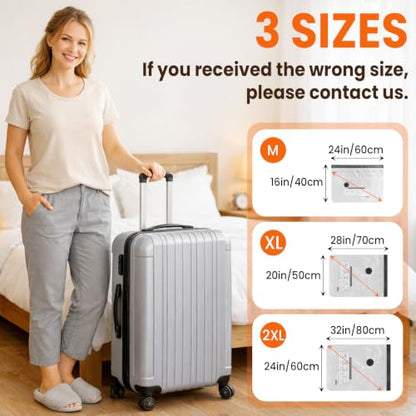 Vacuum Bags For Travel With Cordless Electric Pump, 12 Pack Storage Bags