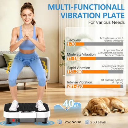 Vibration Plate Exercise Machine ,250 Levels Vibrating Plate